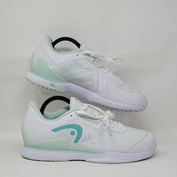 Head Women’s Sprint Pro 3.5 Tennis Shoes White and Aqua 274163 Size Multi New - Picture 1 of 11